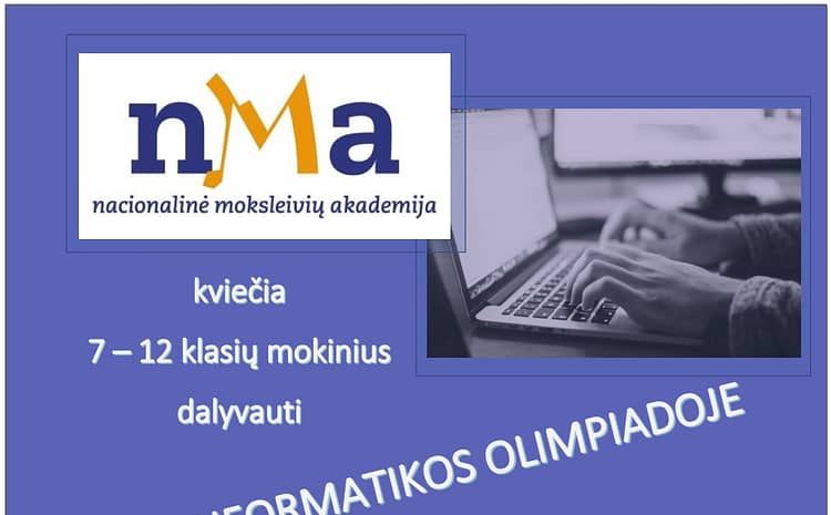  Prasideda registracija į III – iąją NMA informatikos olimpiadą